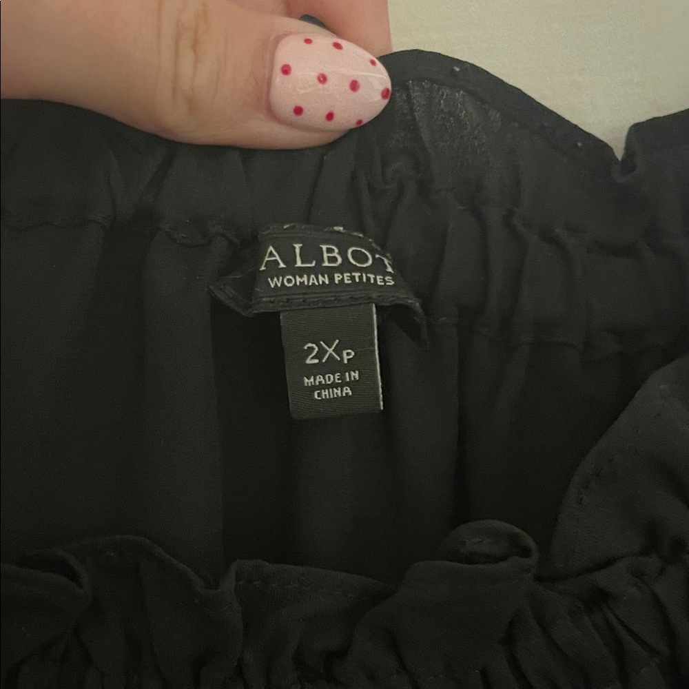 Talbots Black Ruffle Blouse - Picture 4 of 4